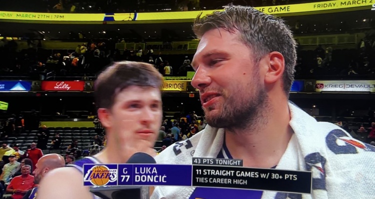 东契奇43分回应质疑 湖人客场擒步行者止颓势 东契奇43分回应质疑 湖人客场擒步行者止颓势