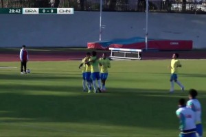 U16国足蒙太古杯再负巴西 李家进超远吊射险破门