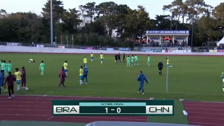 U16国足蒙太古杯再负巴西 李家进超远吊射险破门 U16国足蒙太古杯再负巴西 李家进超远吊射险破门