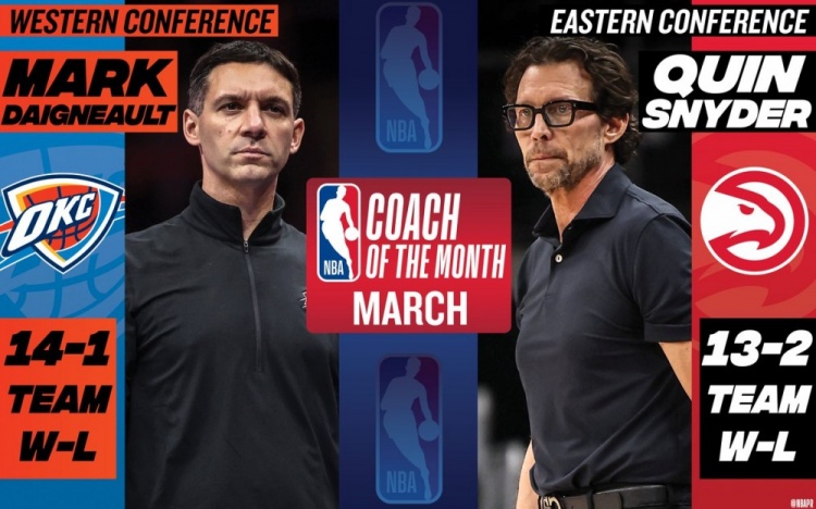 三月最佳教练出炉 戴格诺特斯奈德分获殊荣