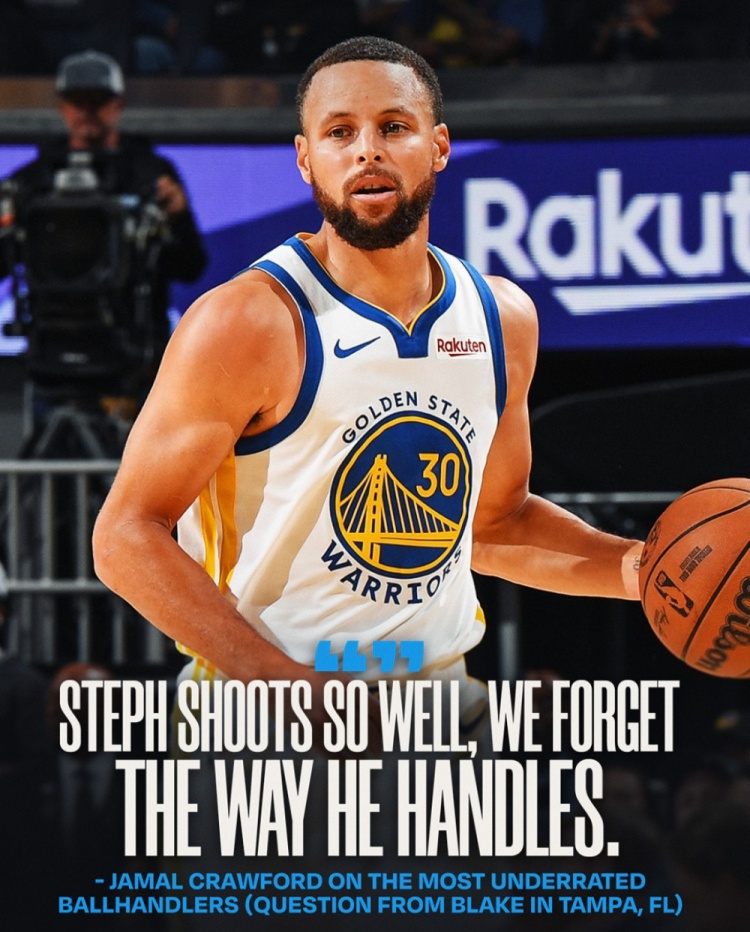 克劳福德点出库里被忽视特质 顶级投射掩盖控球大师本质 克劳福德点出库里被忽视特质 顶级投射掩盖控球大师本质