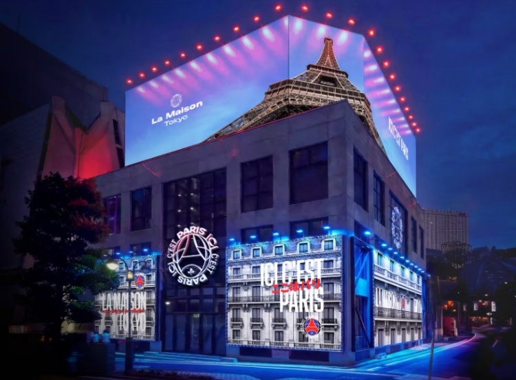 巴黎圣日耳曼东京快闪空间落地 三层沉浸式体验覆盖运动娱乐餐饮