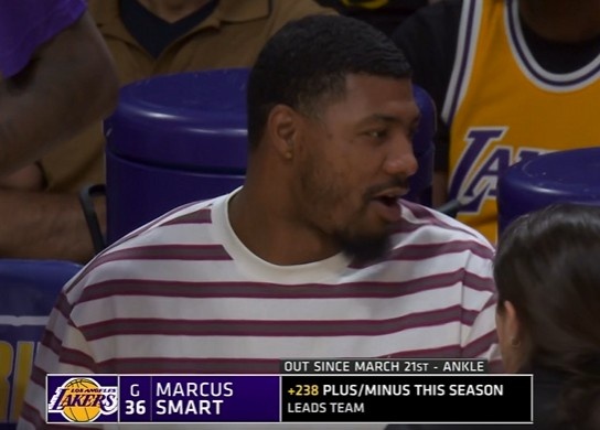 斯玛特总净胜分+238领跑湖人 对阵雷霆转播方展示关键数据