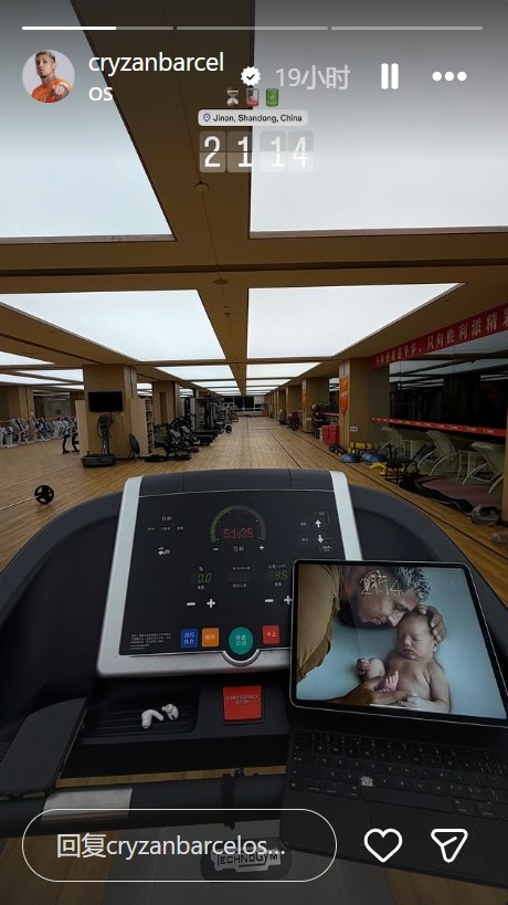 克雷桑健身房恢复训练 出战河南存疑 克雷桑健身房恢复训练 出战河南存疑