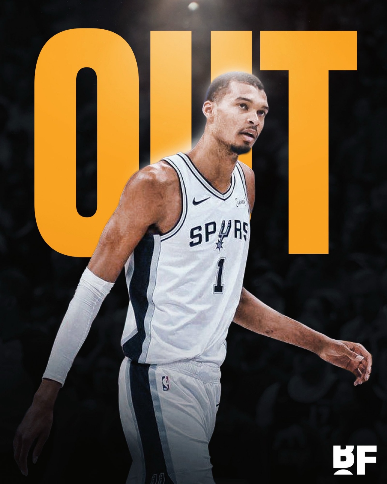 文班亚马肋骨挫伤缺席开拓者 剩余两场需打满20分钟获评奖资格