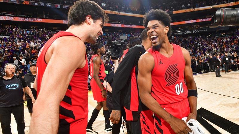 [CCTV全场集锦]🏀开拓者险胜太阳 阿夫迪亚41+7+12 杰伦·格林35分 布克22分